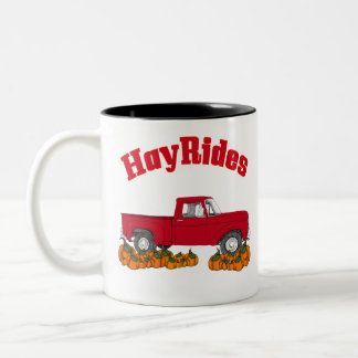 hay rides Two-Tone coffee mug