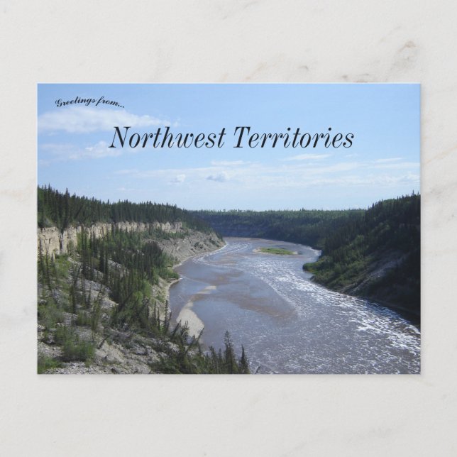 Hay River Gorge Northwest Territories Postcard (Front)