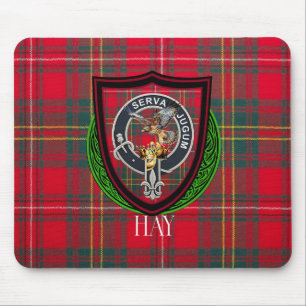 Hay Scottish Clan Tartan & Crest Mouse Mat