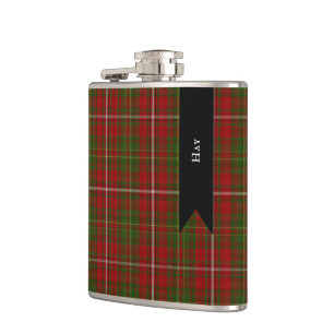 Hay Scottish Clan Tartan Plaid Pattern Hip Flask