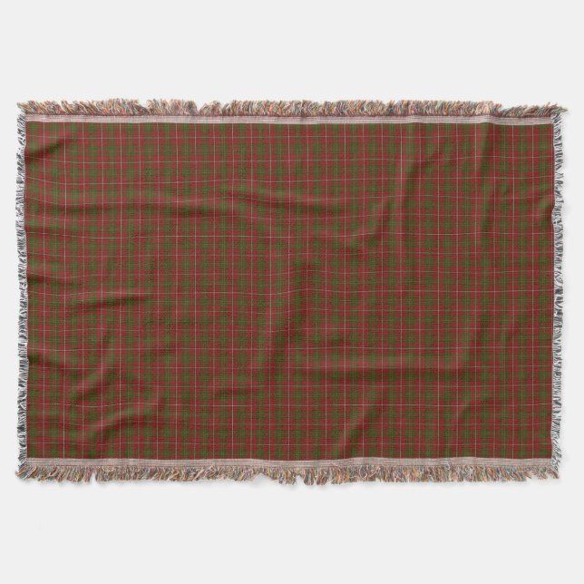 Hay Scottish Clan Tartan Plaid Pattern Throw Blanket (Front)