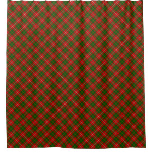 Hay tartan red green plaid shower curtain