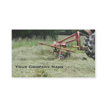 Hay tedder business card