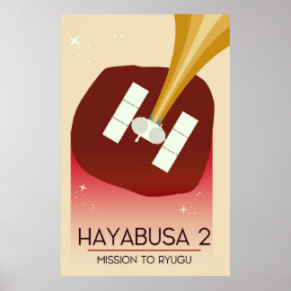 Hayabusa 2 Mission Space Art Poster