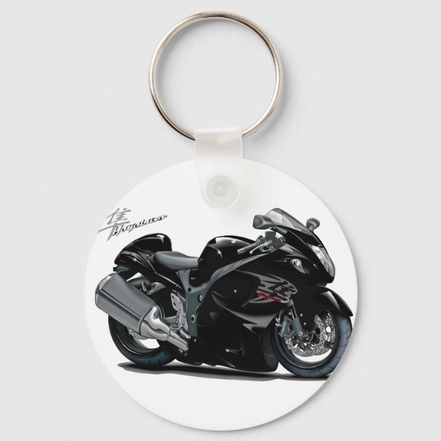 Hayabusa Black Bike Key Ring (Front)