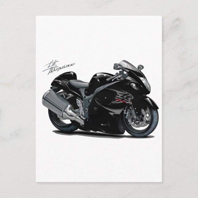 Hayabusa Black Bike Postcard (Front)