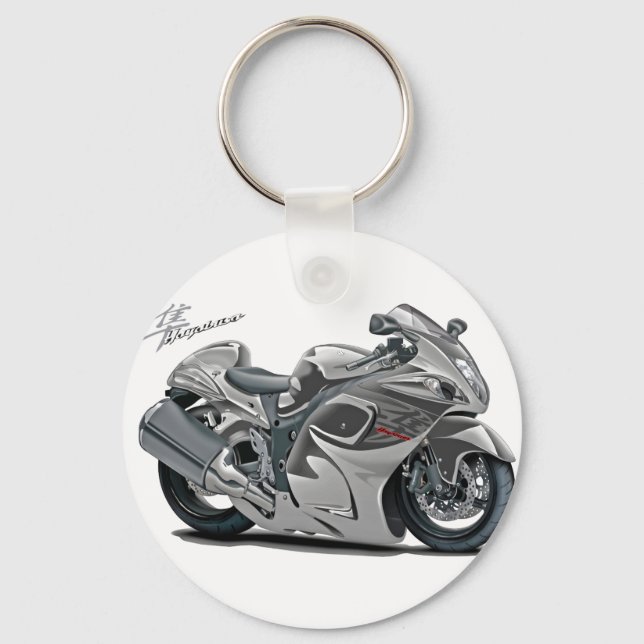 Hayabusa Grey Bike Key Ring (Front)
