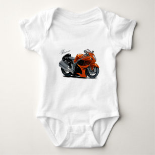 Hayabusa Orange Bike Baby Bodysuit