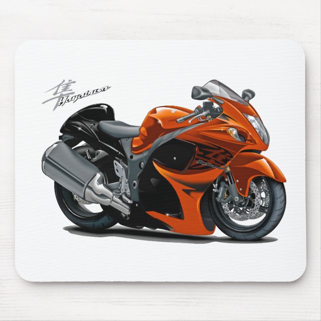 Hayabusa Orange Bike Mouse Mat (Front)