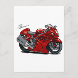 Hayabusa Red Bike Postcard