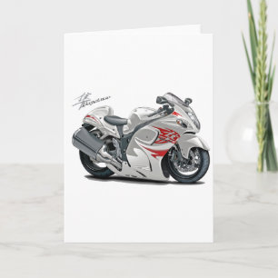 Hayabusa White-Red Bike Card
