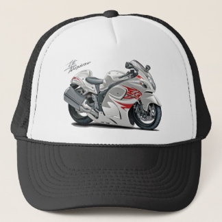 Hayabusa White-Red Bike Trucker Hat