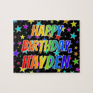 "HAYDEN" First Name, Fun "HAPPY BIRTHDAY" Jigsaw Puzzle