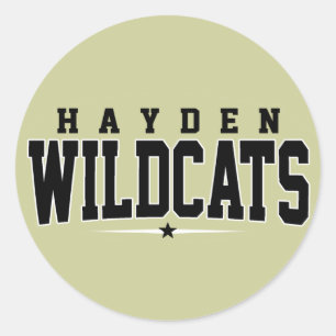 Hayden High School; Wildcats Classic Round Sticker