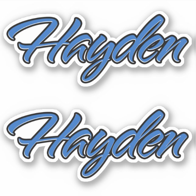 Hayden name blue sticker sticker embroiderset (Front)