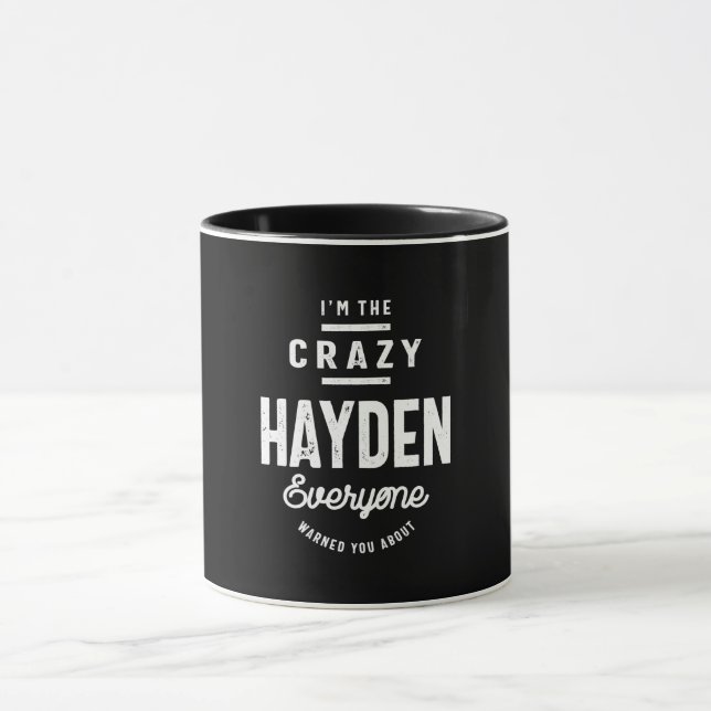 Hayden Personalised Name Birthday Gift Mug (Center)