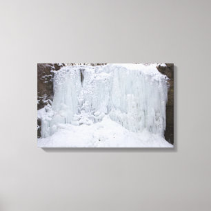 Hayden Run Falls in winter, Columbus, Ohio Canvas Print
