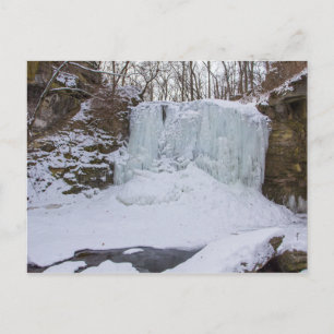 Hayden Run Falls in winter, Columbus, Ohio Postcard