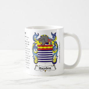 Hayden, the origin, the meaning and the crest coffee mug
