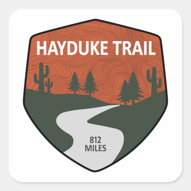 Hayduke Trail Square Sticker (Front)