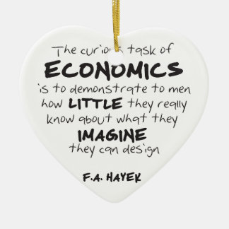 Hayek - The Curious Task of Economics Ceramic Tree Decoration