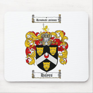 HAYES FAMILY CREST -  HAYES COAT OF ARMS MOUSE MAT