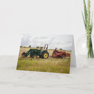 Haying in Golden Ranch Fields Thank You Card