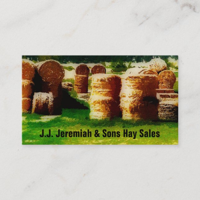 Haying Service or  Hay Sales Business Card (Front)