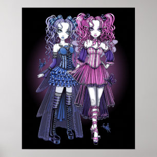 Haylee & Maegan Gothic Fairies Poster