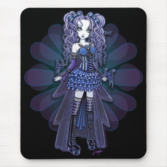 "Haylee" Purple Tattoo Butterfly Fairy Mousepad (Front)