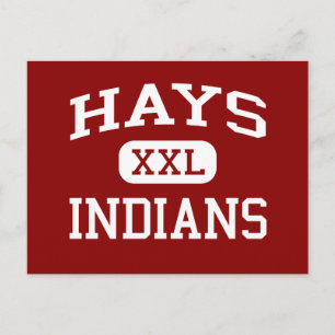 Hays - Indians - Hays High School - Hays Kansas Postcard