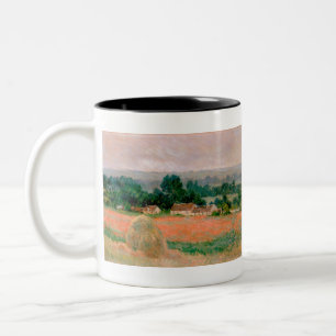 Haystack at Giverny - Claude Monet - 1886 Two-Tone Coffee Mug