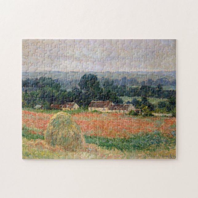 Haystack at Giverny Monet Fine Art Jigsaw Puzzle (Horizontal)