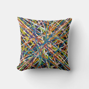 Haystack in Black 16 x 16 Poly Throw Pillow