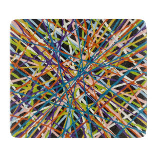 Haystack in Black 6 x 7 Deco Glass Cutting Board