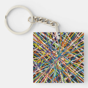 Haystack in Black Keychain