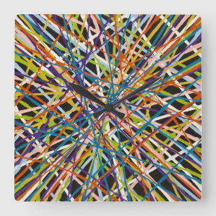 Haystack in Black Wall Clock