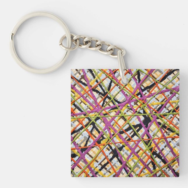 Haystack in Purple Keychain (Front)