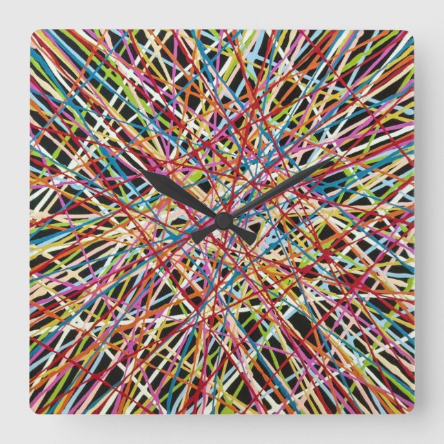 Haystack in Red Wall Clock (Front)