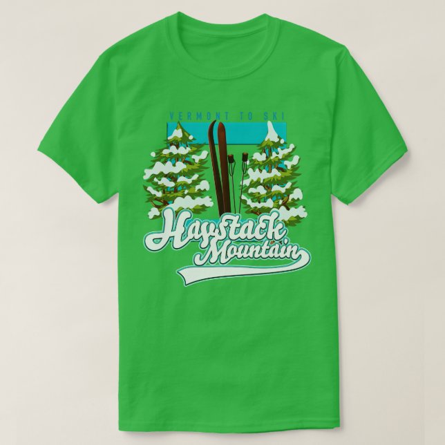 Haystack Mountain Vermont USA Ski T-Shirt (Design Front)