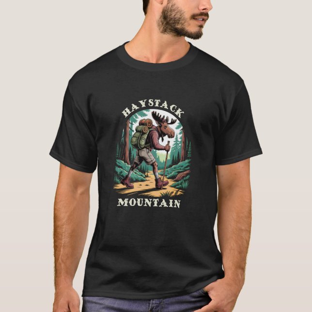 Haystack Mountain Vermont VT Mountains Hiking Trai T-Shirt (Front)