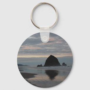 Haystack Rock at Cannon Beach Key Ring