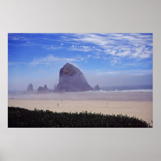 Haystack Rock at Canon Beach 2 Poster