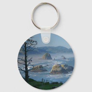 Haystack Rock, Cannon Beach, Oregon Key Ring