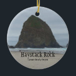 Haystack Rock Cannon Beach Oregon Ornament<br><div class="desc">The beautiful Cannon Beach is home to this amazing rock formation,  Haystack Rock.</div>