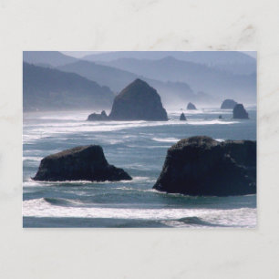 Haystack Rock Pacific Ocean Oregon Coast Postcard
