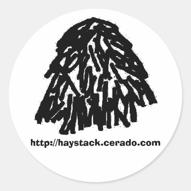haystack sticker, large classic round sticker (Front)