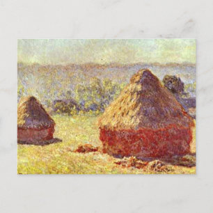 Haystacks at End of Summer by Monet Postcard