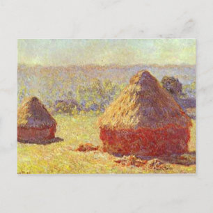 Haystacks at End of Summer by Monet Postcard