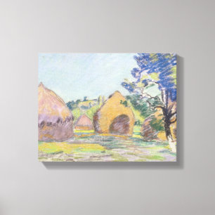 Haystacks at Saint-Cheron Canvas Print